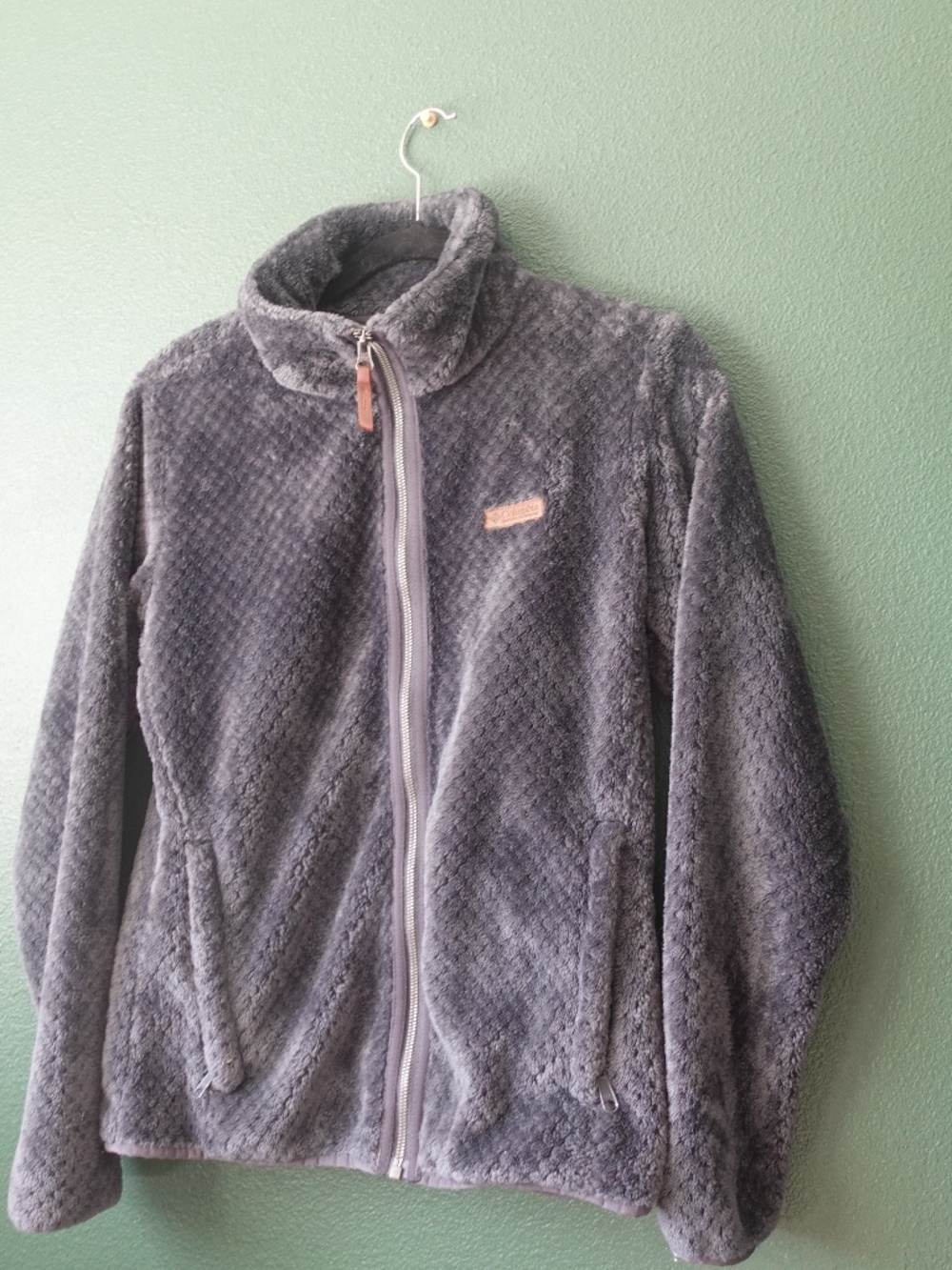 Columbia Women's M FireSide II Sherpa Full Zip Fleece jacket in gray, Soft, NWOT